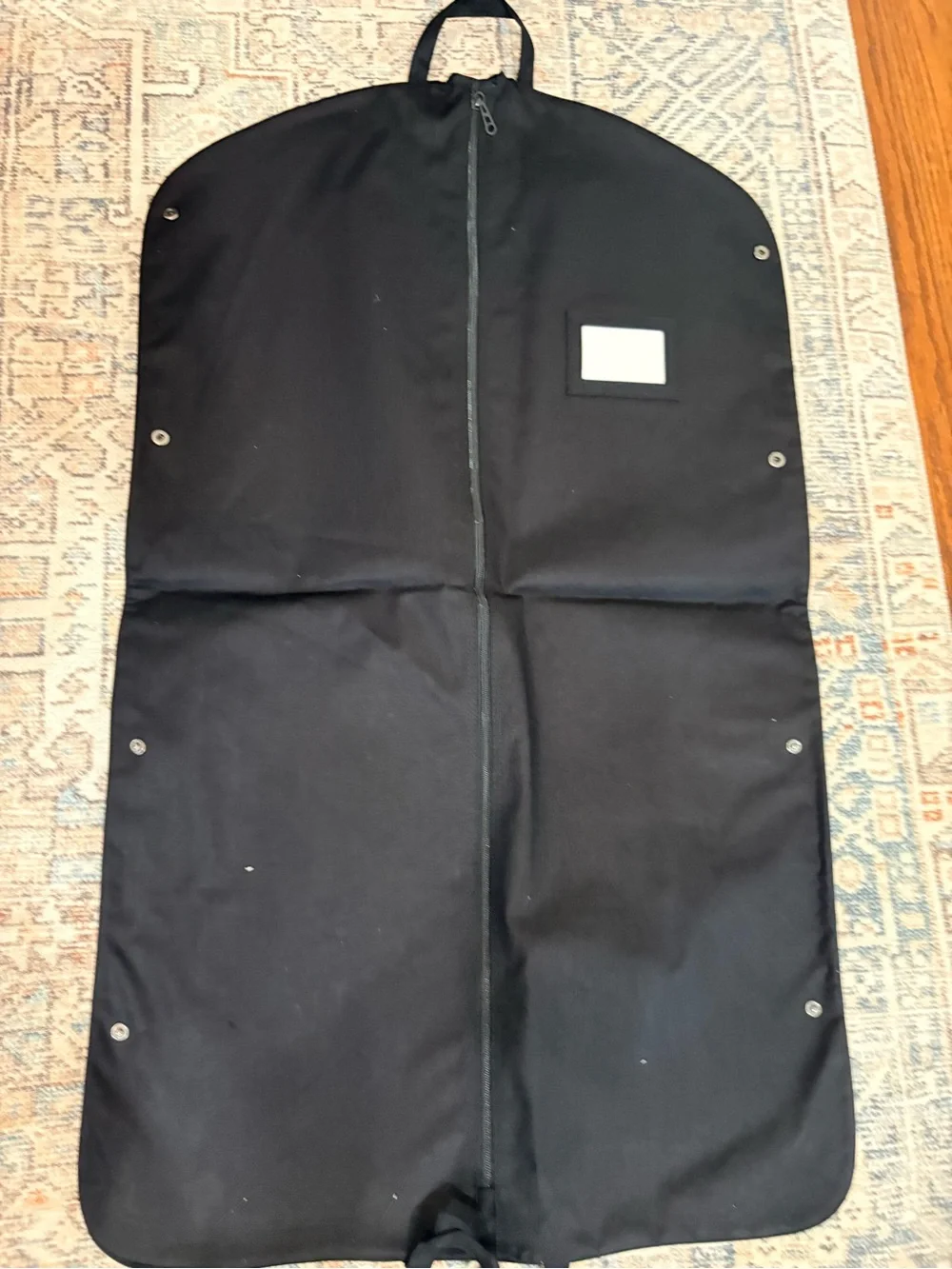 CHANEL Black Travel Garment Bag with White Logo